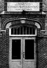 [Front doors to Johnston High]